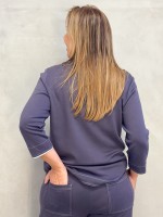 BLUSA JANE Malha  levemente Encorpada CINZA CHUMBO