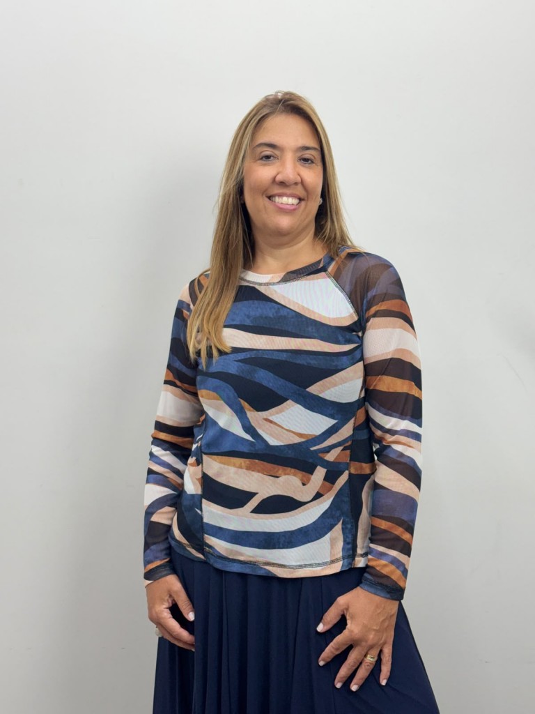 BLUSA MARI EM TULE ESTAMPADA