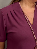 BLUSA SORAIA Malha levemente encorpada MARSALA