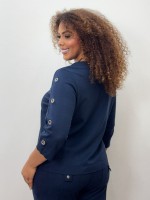 BLUSA bel malha levemente encorpada OFF-WHITE