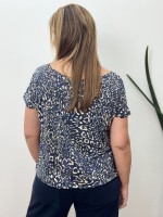 BLUSA fluity decote canoa estampada