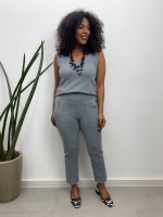 Calça Fany boucle cinza mescla