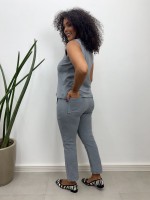 Calça Fany boucle cinza mescla