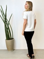 Calça Fany Malha levemente Encorpada preta