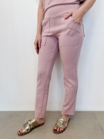 Calça Fany Malha levemente Encorpada rosa antigo
