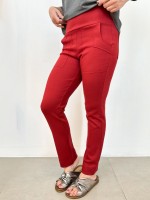 Calça Fany Malha levemente Encorpada vermelha