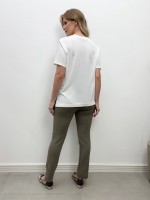 Calça Fany Malha levemente Encorpada verde oliva