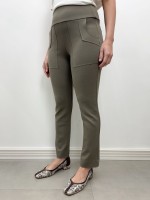 Calça Fany Malha levemente Encorpada verde oliva