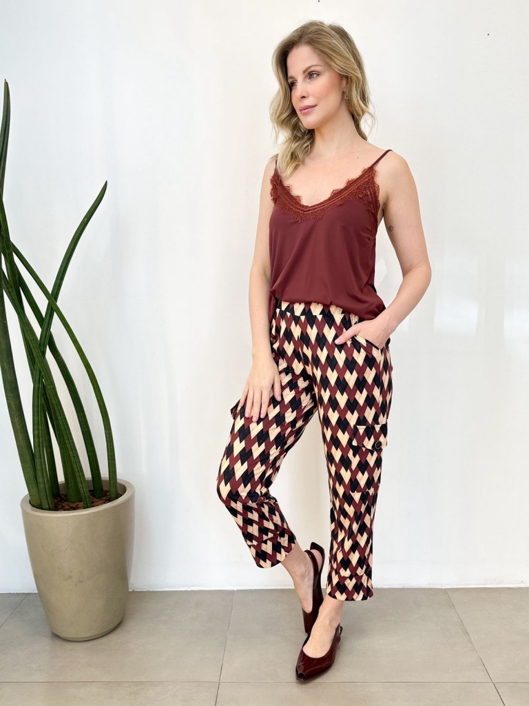 Calça fluity Sequinha estampada