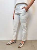 CALÇA estrela Malha Encorpada off-white