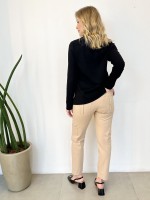 CALÇA estrela Malha Encorpada café c/ leite