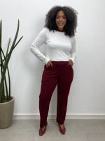 Calça Isa Malha Levemente ENCORPADA Marsala