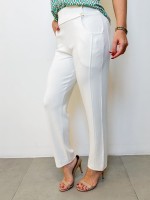 Calça Isa Malha Levemente ENCORPADA off-white