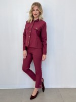 Calça New Violeta Malha Encorpada marsala