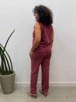 calça amanda suede MARSALA