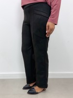 calça amanda suede preta