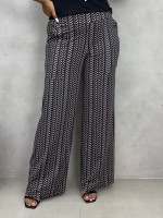 Calça Pantalona Fluity Estampada Sirlei 