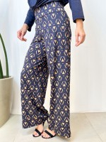 Calça Pantalona Fluity Estampada Sirlei 