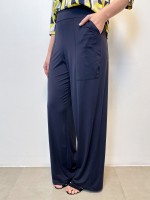 Calça Pantalona Fluity Sirlei marinho