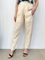 CALÇA DE LINHO ISABELA manteiga