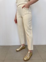 CALÇA FLáVIA MALHA levemente encorpada Creme