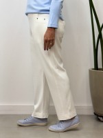 CALÇA FLáVIA MALHA levemente encorpada off-white