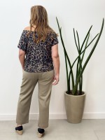 CALÇA FLáVIA MALHA levemente encorpada VERDE OLIVA