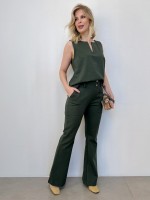 Calça Tatiana Malha ENCORPADA VERDE MILITAR