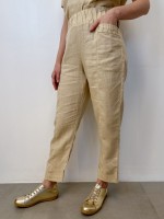 CALÇA nice em LINHO café c/ leite