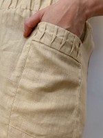 CALÇA nice em LINHO café c/ leite