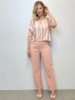 CALÇA ISADORA malha encorpada rosa bebê