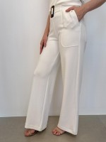 CALÇA VIVIAN MALHA levemente encorpada off-white
