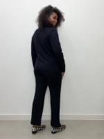 CALÇA rose Malha levemente encorpada preta