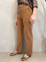 CALÇA VERÔNICA Malha Encorpada castor