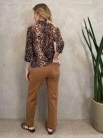 CALÇA VERÔNICA Malha Encorpada castor