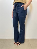 CALÇA TULIPA C/ ILHÓS Malha JEANS