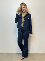 CALÇA TULIPA C/ ILHÓS Malha JEANS