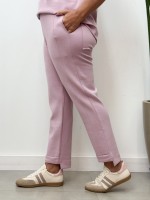 Calça Silvia Malha levemente Encorpada rosa seco