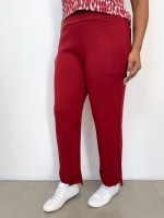 Calça Silvia Malha levemente Encorpada vermelho queimado