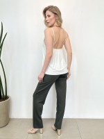 Calça Aline Malha Levemente ENCORPADA verde militar