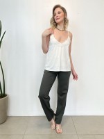 Calça Aline Malha Levemente ENCORPADA verde militar