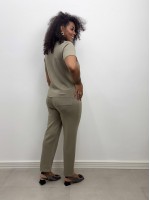 Calça Alicinha Malha levemente Encorpada VERDE OLIVA