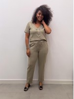 Calça Alicinha Malha levemente Encorpada VERDE OLIVA