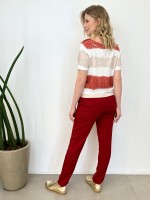 Calça Alicinha Malha levemente Encorpada vermelha