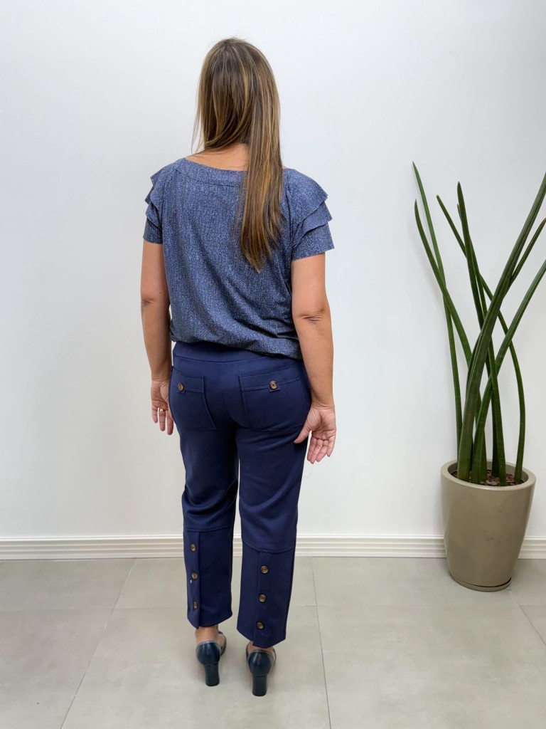 Calça Antônia suéde AZUL JEANS
