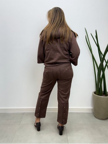 Calça Antônia suéde MARROM CAFÉ