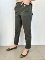 Calça Antônia Malha levemente Encorpada VERDE MILITAR