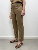 Calça Antônia Malha levemente Encorpada Castor