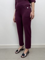 Calça Antônia Malha levemente Encorpada marsala