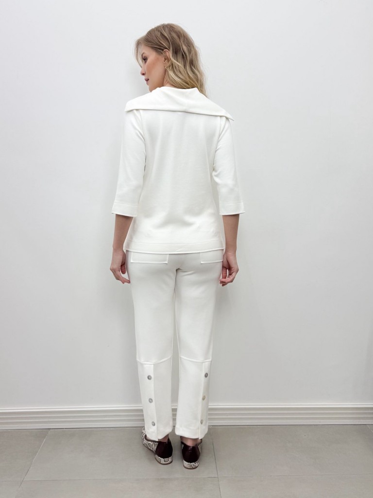 Calça Antônia Malha levemente Encorpada off-white